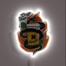 Load image into Gallery viewer, Vibrant LED Neon Sign for the Craft Beer Enthusiast Home.