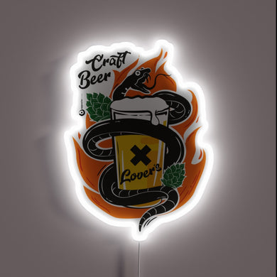 Vibrant LED Neon Sign for the Craft Beer Enthusiast Home.