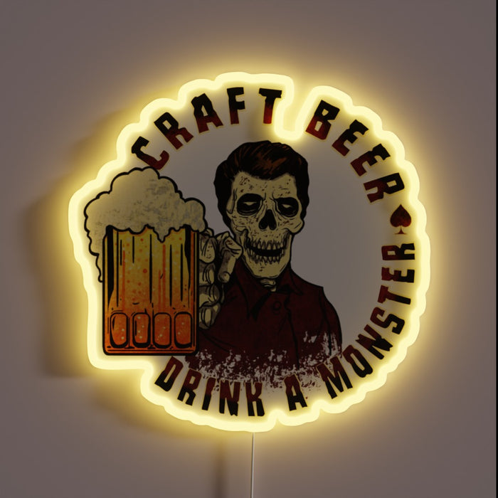 Eye-catching RGB Neon Sign for Craft Beer Enthusiasts' Bars