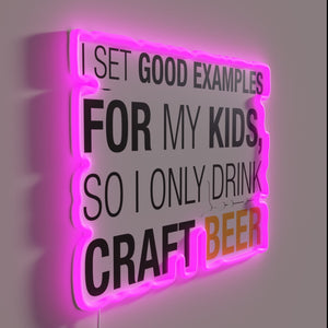 Vibrant RGB neon light art for craft beer enthusiasts' homes