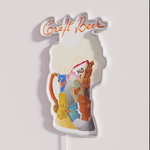 Load image into Gallery viewer, Neon bar decor sign with colorful craft beer LED lighting