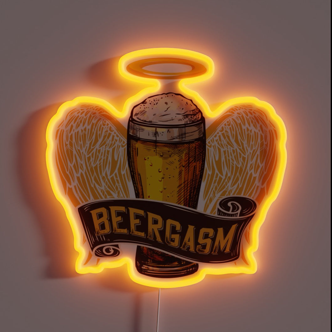 Vibrant RGB Neon Sign for Home Brew Enthusiasts and Fans.