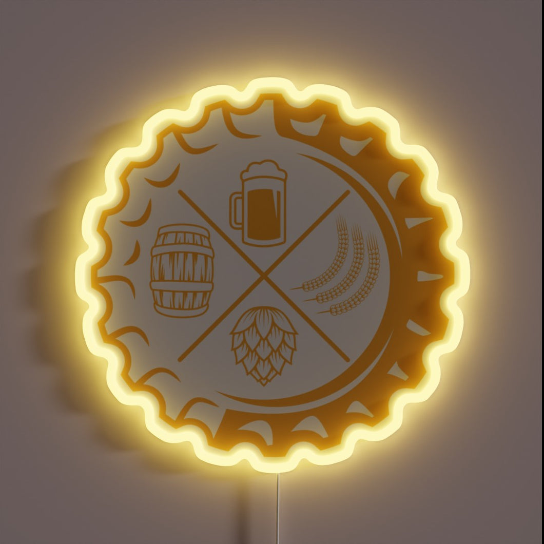 RGB Neon Sign for Homebrewing and Craft Beer Enthusiasts Celebration