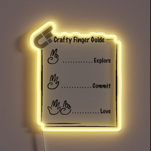Vibrant Handcrafted Illuminated Sign with Color-Changing RGB LED Display Effects.