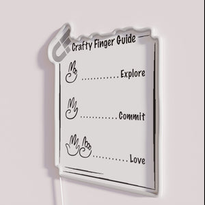 Neon Artisan Sign for Creative Workspaces and Studios Guidance Glow