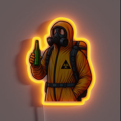 RGB Neon Sign with Distressed Graphic Design of Craig's Logo