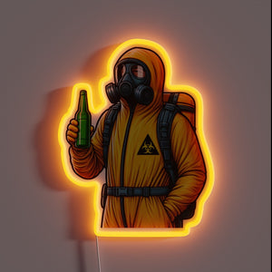 RGB Neon Sign with Distressed Graphic Design of Craig's Logo