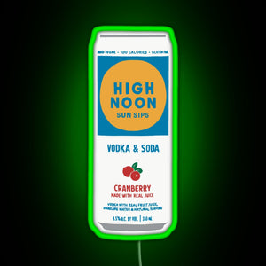 Cranberry High Noon RGB neon sign green