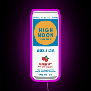 Cranberry High Noon RGB neon sign  pink