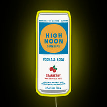 Load image into Gallery viewer, Cranberry High Noon RGB neon sign yellow