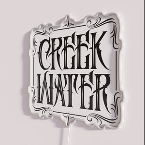 Bright creek water whiskey bar decor with rgb neon lights
