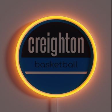 Creighton hoops shining bright — clean design, bold glow, all hustle.