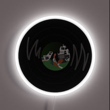 Load image into Gallery viewer, SZA &quot;Ctrl&quot; vinyl-style neon light with white glow and center image of SZA surrounded by old TVs.