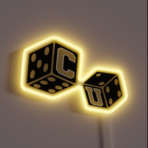 CU Boulder spirit and fun in vibrant rainbow neon light