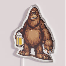 Load image into Gallery viewer, Neon Bigfoot Beer Sign with Glowing RGB Color Accents