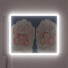 Load image into Gallery viewer, Vibrant RGB LED Sign Featuring Adorable Kitten Paw Artwork Design