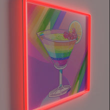 Load image into Gallery viewer, Add vibrant rainbow cocktail art to your home decor instantly.