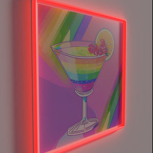 Add vibrant rainbow cocktail art to your home decor instantly.
