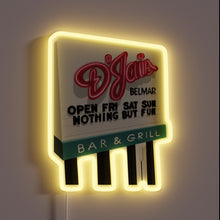 Load image into Gallery viewer, Eye-catching DJ-themed LED sign with customizable RGB lighting effects