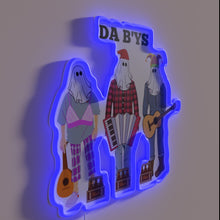 Load image into Gallery viewer, Da Bye&#39;s vibrant musical mummers theme RGB LED neon sign.