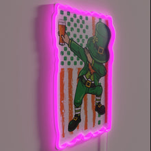 Load image into Gallery viewer, Dancing Rainbow Lucky Leprechaun Cheers to Good Fortune on St Paddy&#39;s