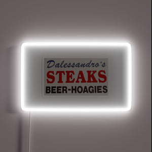 Vintage-inspired LED neon sign for authentic Philly cheesesteak enthusiasts everywhere.
