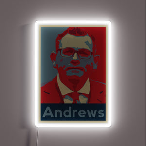 Dan Andrews LED Neon Sign with Color Changing RGB Display