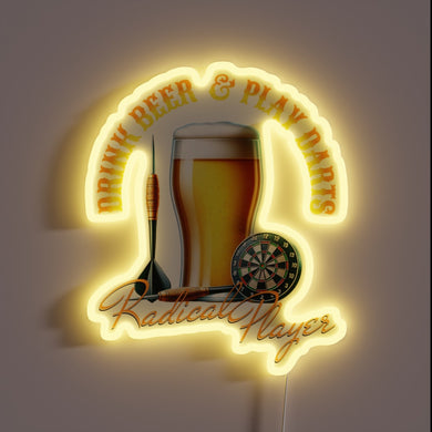 Neon Lighting Sign for Bar Theme Decor with Dartboards