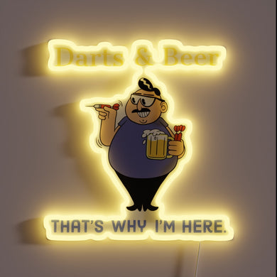RGB Neon Sign: A Drinking Man's Paradise for Darts Enthusiasts