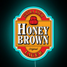 Load image into Gallery viewer, Dave s Honey Brown Lager RGB neon sign lightblue 