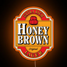 Load image into Gallery viewer, Dave s Honey Brown Lager RGB neon sign orange