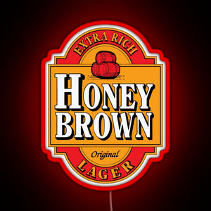 Dave s Honey Brown Lager RGB neon sign red