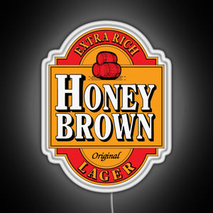 Dave s Honey Brown Lager RGB neon sign white 