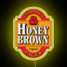 Load image into Gallery viewer, Dave s Honey Brown Lager RGB neon sign yellow