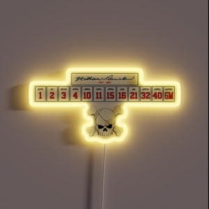 Detroit Pistons NBA Legacy Numbers Neon Sign with Vibrant Accents