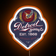 Load image into Gallery viewer, Detroit Brewing Company RGB neon sign orange