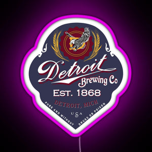 Detroit Brewing Company RGB neon sign  pink