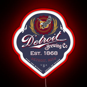 Detroit Brewing Company RGB neon sign red