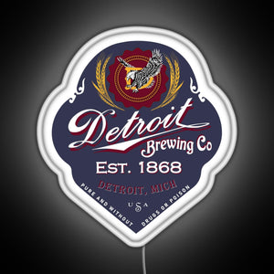 Detroit Brewing Company RGB neon sign white 