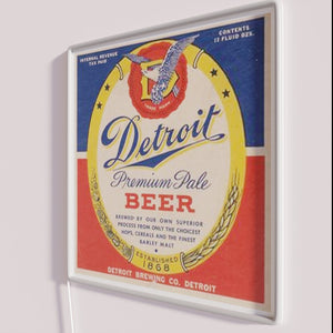 Detroit Premium Pale Beer Neon Sign for Bars and Restaurants