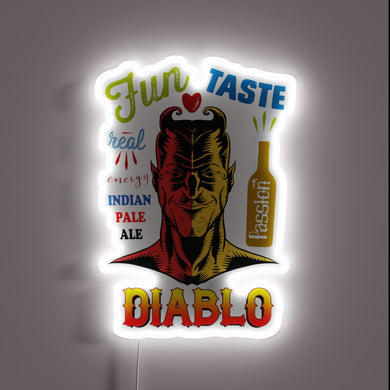 Neon Sign for Beer Lovers Featuring Diablo IPA Brand Logo