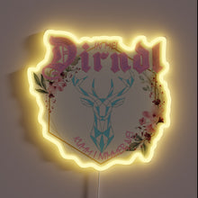 Load image into Gallery viewer, Vibrant Pink Dirndl Neon Sign Adds Traditional German Charm Instantly