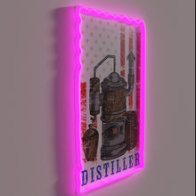 Load image into Gallery viewer, Vintage-inspired Distiller Moonshiner Rumrunner Neon Sign for Whiskey Enthusiasts Only