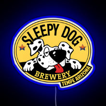 Load image into Gallery viewer, Dog Brewery Logo RGB neon sign blue