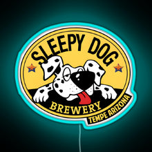 Load image into Gallery viewer, Dog Brewery Logo RGB neon sign lightblue 