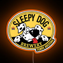 Load image into Gallery viewer, Dog Brewery Logo RGB neon sign orange