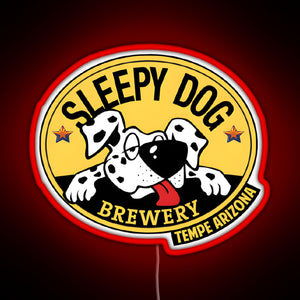 Dog Brewery Logo RGB neon sign red
