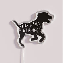 Load image into Gallery viewer, Vibrant dog fishing neon light decor for home or office