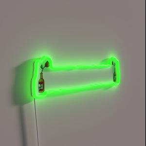 Darkly humorous neon sign stating Don't cry, I'm already dead