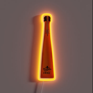 Neon Sign Displaying Vibrant RGB Colors of Don Julio 1942 Tequila
